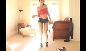 Cute Dead Chested Legal age teenager Dancing And Brigandage