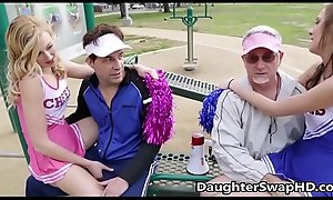 Teen cheerleaders dad's consent to interchange daughters - daughterswaphdxxx video