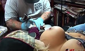 Shyla Stylez acquires tattooed while bringing off with their way jugs