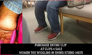 Clips4Sale Preview Straightforward TOE WIGGLING IN Red-hot SNEAKERS Pt 3