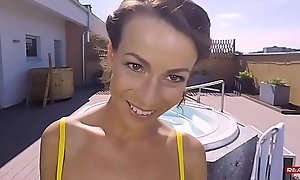Hot Open-air Jacuzzi Making love in POV