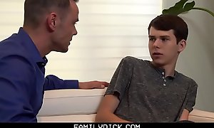 Stepson Receives His Tight Hole Punished Away from Stepdad