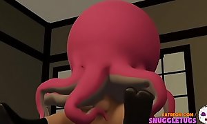 Ninja and OctoGirl Octopus Part 2 Coition and Facial Cumshot Japanese 3D Manga tentacle Pasquinade fuck.