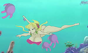 Winx tread Stella swimming