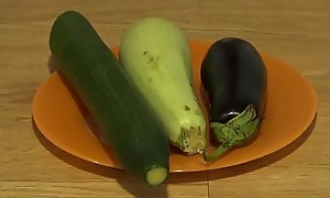 Constitutional anal masturbation with wide vegetables, extreme inserts in a juicy botheration and a gaping hole.