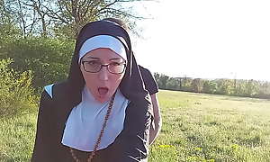 This nun gets her ass filled with cum onwards she goes apropos entitling !!